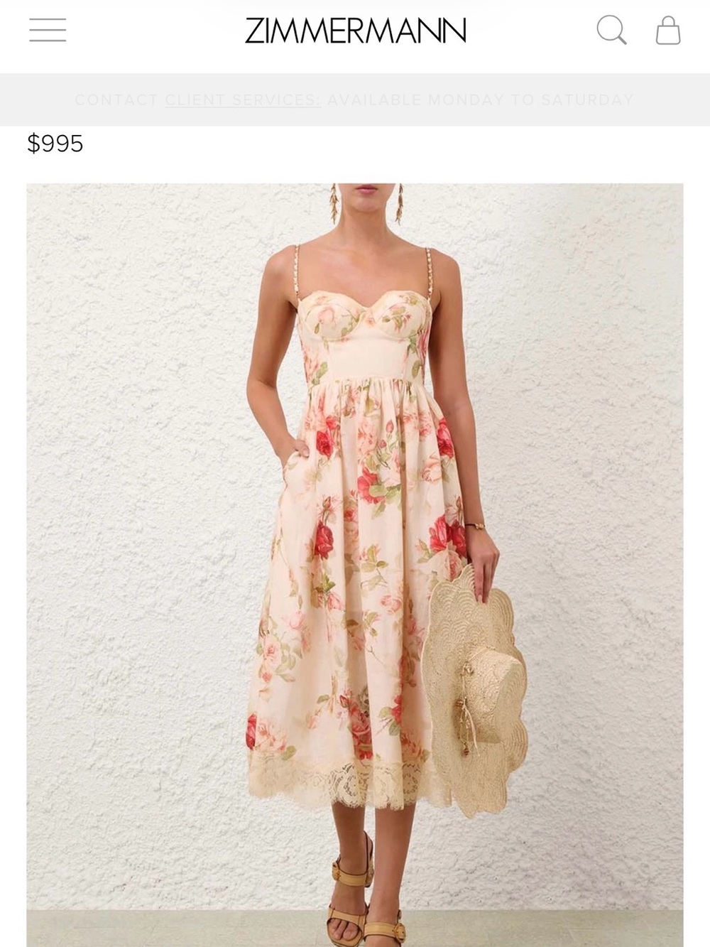 Zimmermann Roselight Picnic Dress